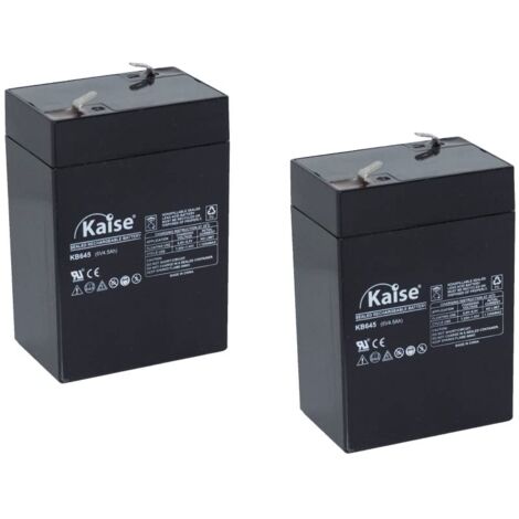 Kaise Batteria al piombo AGM VRLA 6V - 4,5Ah / Modello KB645 F1 / 2 pezzi