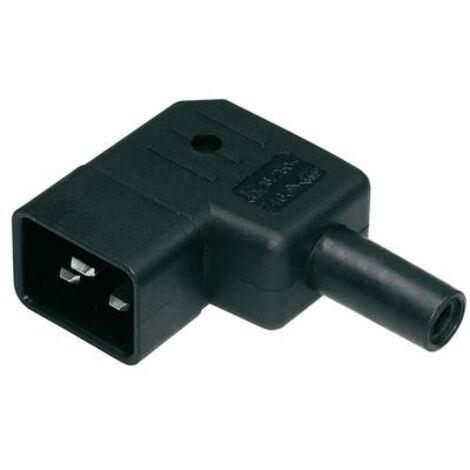 Kaiser 746/sw/C Connettore IEC 746 Spina angolata Tot poli: 2 + PE 16 A Nero 1 pz.