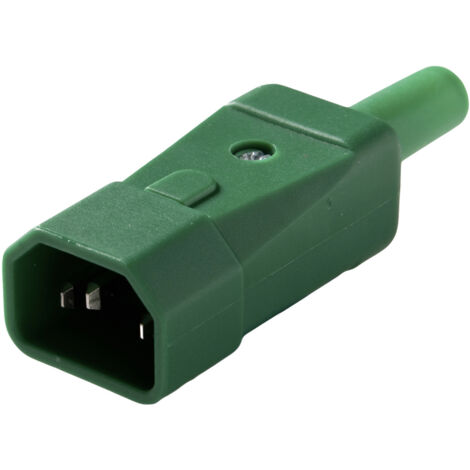 Kaiser 749/gn Kaltgeräte-Steckverbinder  Stecker, gerade  10 A Grün 1 St.