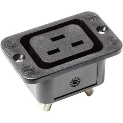 Kaiser 766/63/sw/C Connettore IEC 766 Presa verticale Tot poli: 2 + PE 16 A Nero 1 pz.