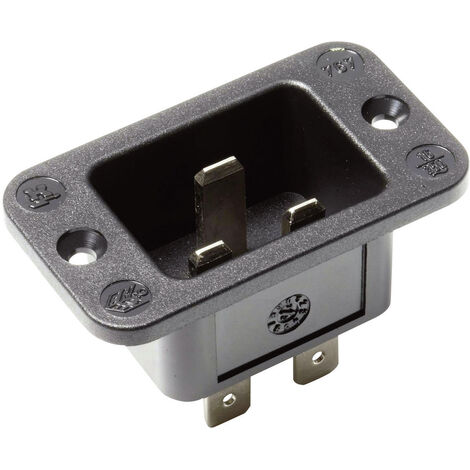 Kaiser 767/63/sw/C Kaltgeräte-Steckverbinder 767 Stecker, Einbau vertikal Gesamtpolzahl: 2 + PE 16 A