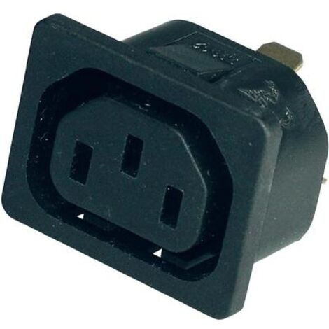 Kaiser 796/10/63/sw/C Connettore IEC 796 Presa verticale Tot poli: 2 + PE 10 A Nero 1 pz.