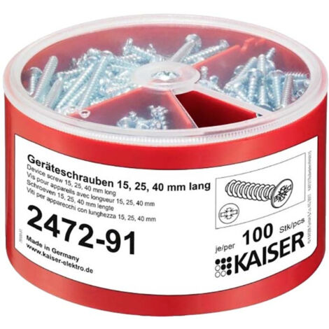 Kaiser Elektro 2472-91 Geräteschraubenbox   100 St.