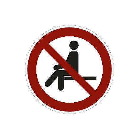 kaiserkraft 492946 Señal de prohibición prohibido sentarse