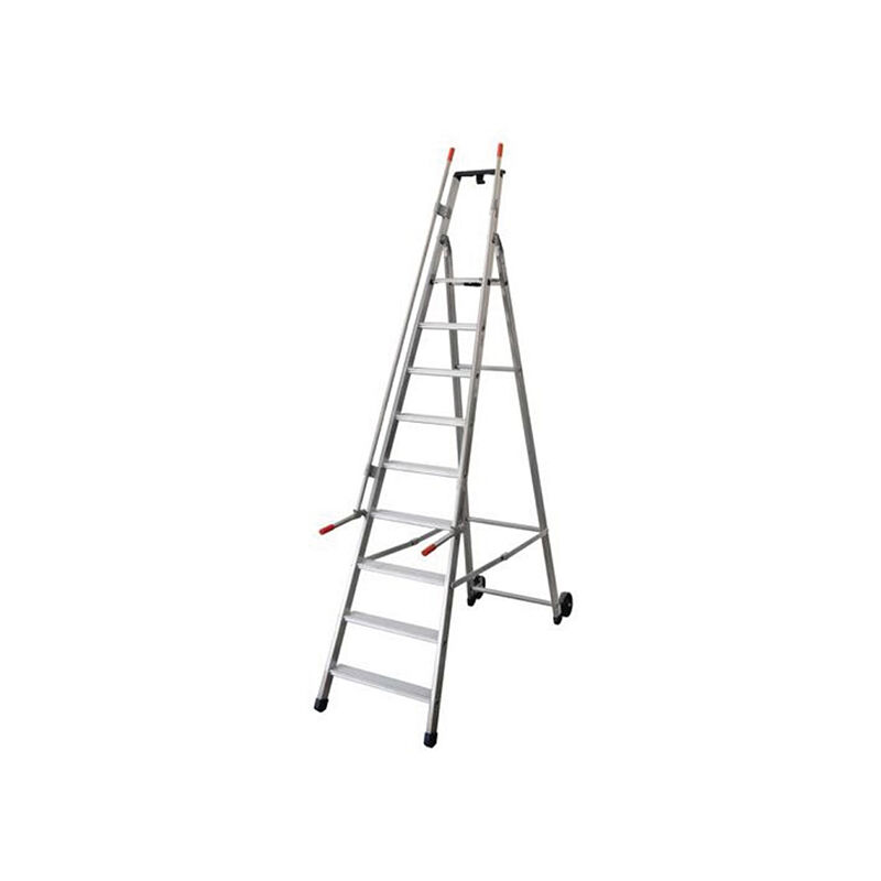 Facal - Escabeau roulant 12 marches - Hauteur de travail max. 4,76m - QM-12