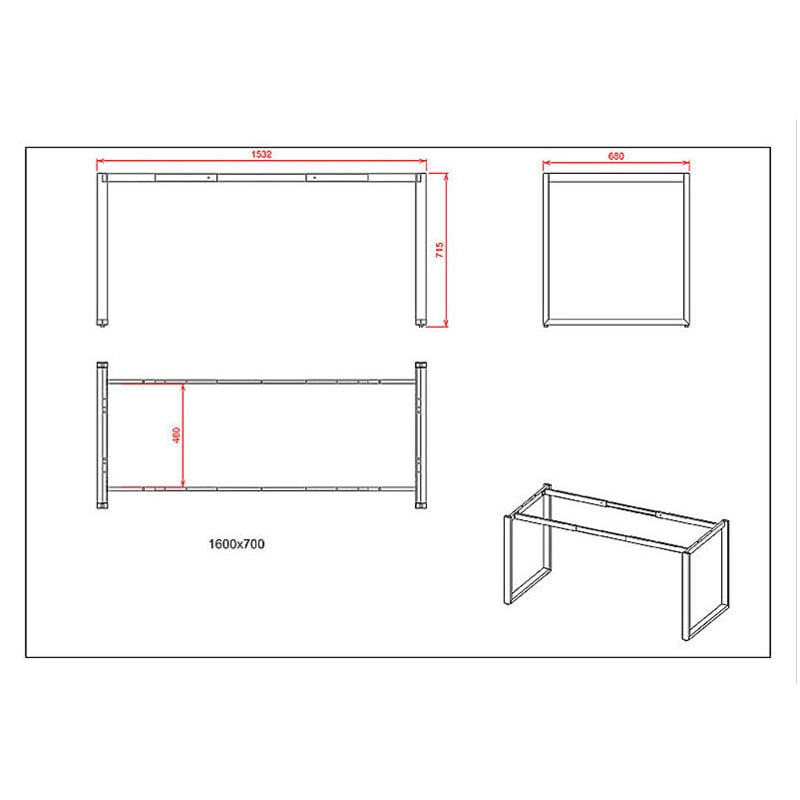 Kaiserkraft - frankel Table polyvalente duo-o Trend, plateau