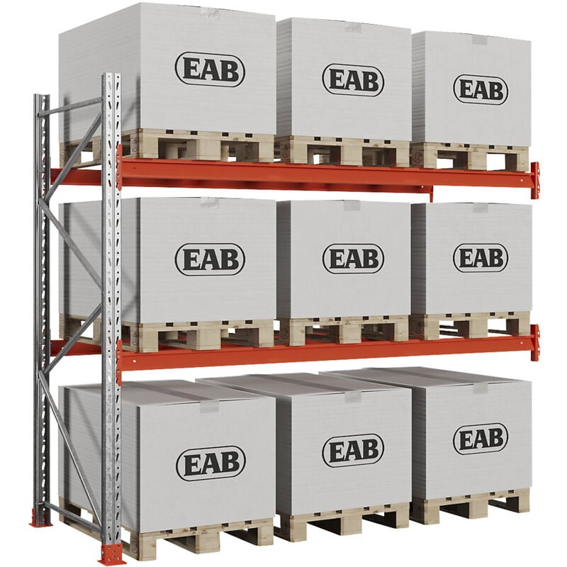 Kaiserkraft - frankel Rayonnage à palettes, galvanisé/orange, h