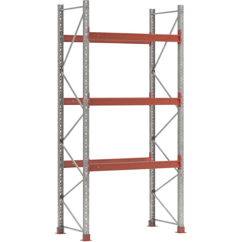 Kaiserkraft - frankel Rayonnage à palettes, galvanisé/orange, h