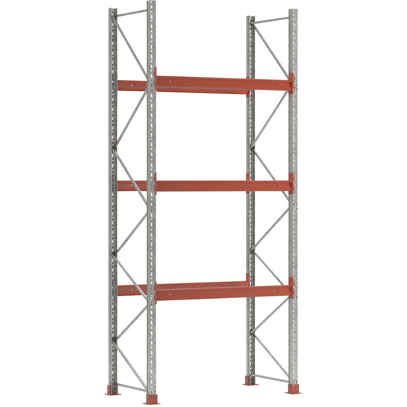FRANKEL kaiserkraft, Rayonnage à palettes, galvanisé/orange, h