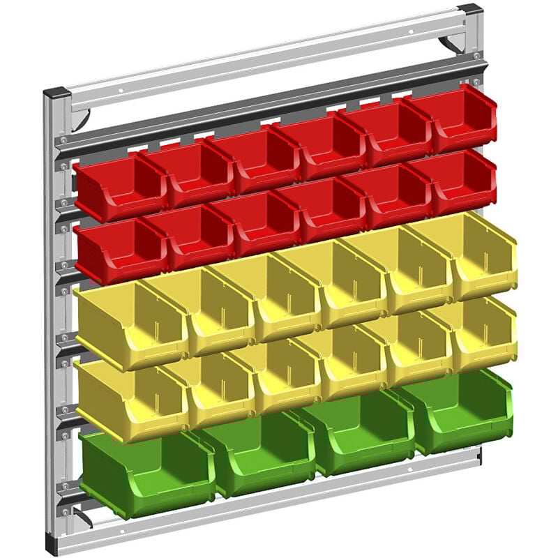 Kaiserkraft - frankel Rayonnage mural avec bacs à bec, h x l 670