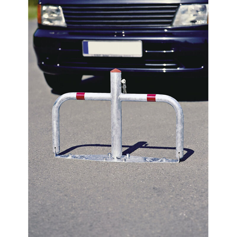 Frankel Kaiserkraft Barrière de parking en acier, rabattable,