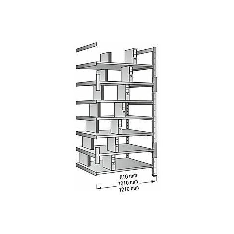 kaiserkraft Scaffale a innesto per archivio zincato altezza
