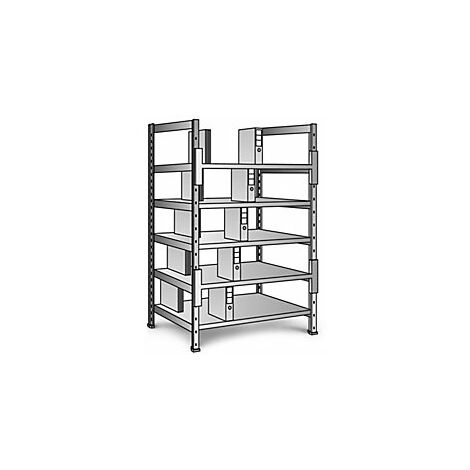 kaiserkraft  Scaffale a innesto per archivio  zincato  altezza