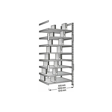 kaiserkraft Scaffale a innesto per archivio zincato altezza