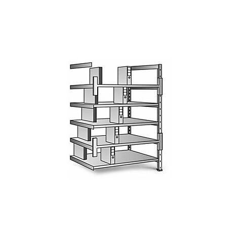kaiserkraft Scaffale a innesto per archivio zincato altezza