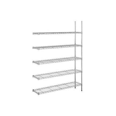kaiserkraft  Scaffale grigliato in filo d'acciaio  cromato 