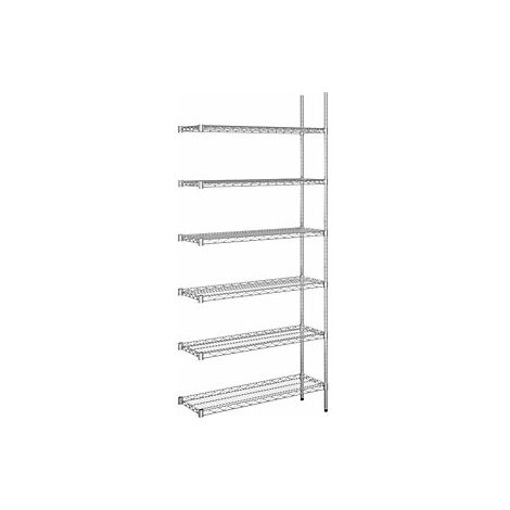 kaiserkraft Scaffale grigliato in filo d'acciaio cromato