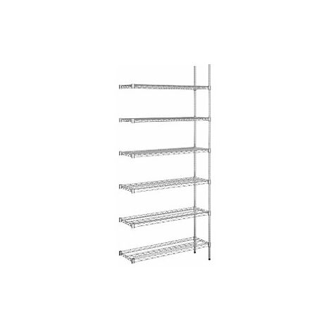 kaiserkraft  Scaffale grigliato in filo d'acciaio  cromato 
