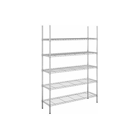 kaiserkraft Scaffale grigliato in filo d'acciaio cromato
