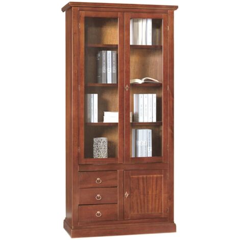 KAITLYNN - mobile con vetrina in legno massello