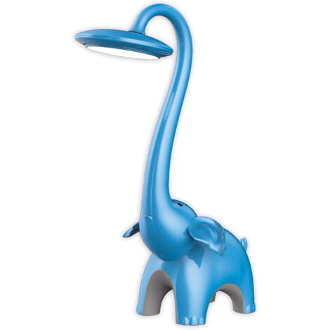 Kaja Slonik K-BL1603 Blue Kids Desk Lamp, Cute Elephant LED 6W 520lm, 2-Light Touch Dimmable Table Lamp with 3000-6000K Adjustable CCT for Study, Reading, Nursery, IP20