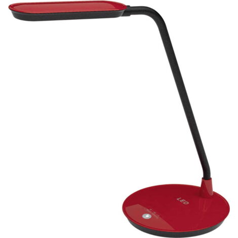 KAJA SOLO K-BL1208 Red Flexible LED Desk Lamp, Touch Control, 3-Step Dimmable 5W Integrated LED, 5300K Cool White Task Light, 500 lm, Modern Office/Study