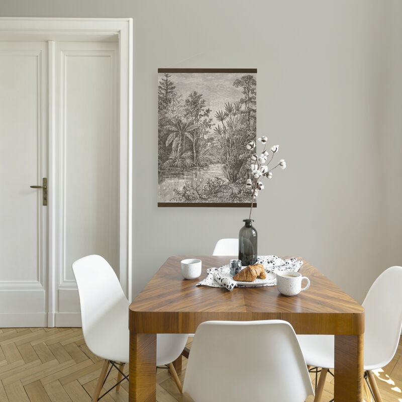 Kakemono affiche Jungle 60 x 80cm Sépia