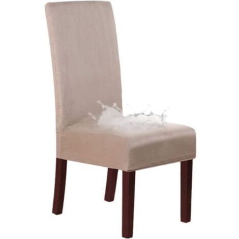 (Kaki 6-Pack) Housses de chaise de salle à manger extensibles super ajustées Housses de chaise amovibles et lavables adaptées aux restaurants d'hôtel, aux banquets de cérémonie, aux fêtes de mariage