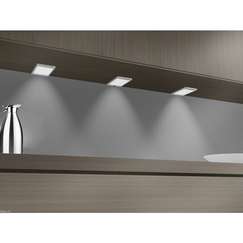 kalb | LED Unterbauleuchte 6Watt SET Sensor Küchenleuchte Einbauspot Einbaustrahler, Lichtfarbe:warmweiß, Auswahl:ohne Sensor, Setgröße:1er SET