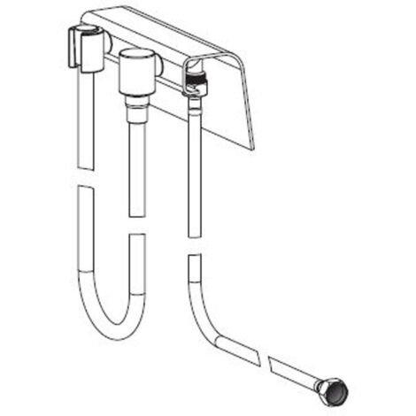Kaldewei Accessoires - Tuyau de douche 8890, fixé au bord extérieur de la baignoire 689720210999