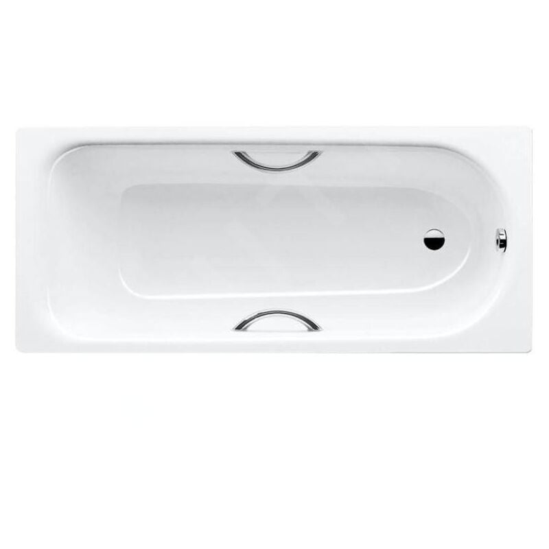 Kaldewei - Advantage - Baignoire rectangulaire Saniform Plus Star 333, 1600x750 mm, avec trous pour poignées, blanc 133300010001