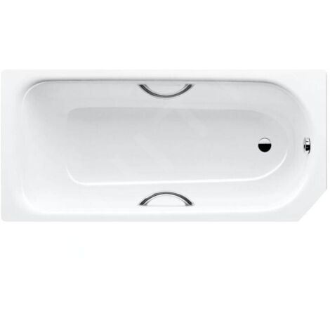 Kaldewei Advantage - Baignoire rectangulaire Saniform V4 Star 332, 1600x700 mm, avec trous pour poignées, blanc 134300010001