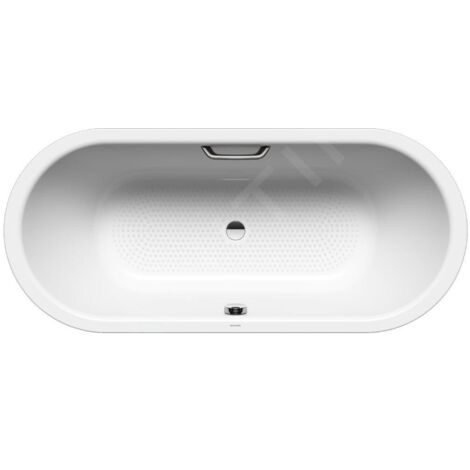 Kaldewei Ambiente - Baignoire Classic Duo Oval 113, 1700x750 mm, avec trous pour les poignées, antidérapant sur toute la