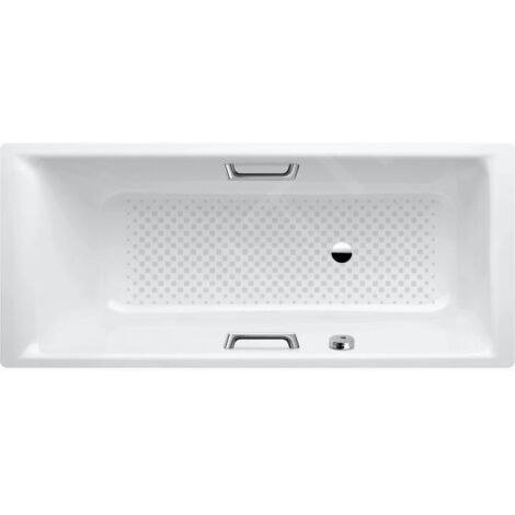 Kaldewei Ambiente - Baignoire Puro Star 686, 1600x700 mm, trous pour poignées, antidérapant sur toute la largeur, blanc