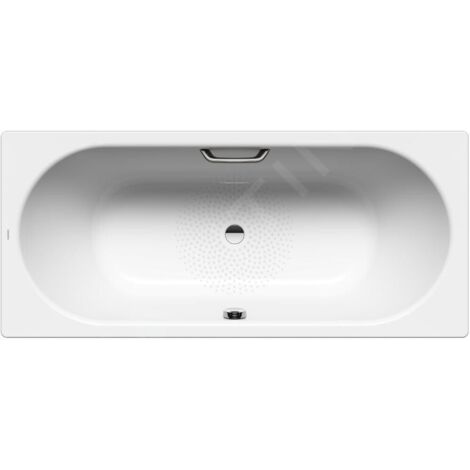 Kaldewei Ambiente - Baignoire rectangulaire Classic Duo 114, 1900x900 mm, avec trous pour les poignées, antidérapante, blanche