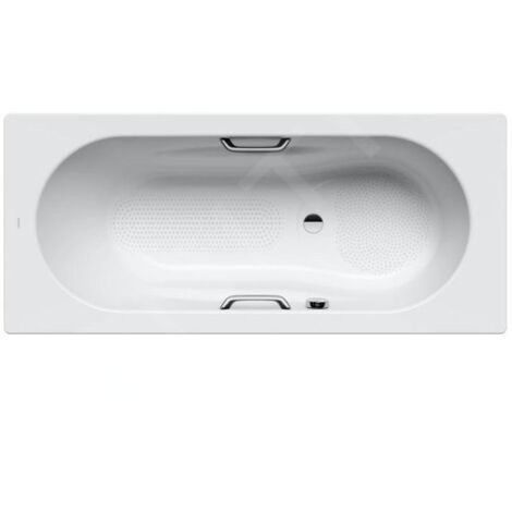 Kaldewei Ambiente - Baignoire rectangulaire Vaio Set Star 957, 1600x700 mm, avec trous pour poignées, antidérapante sur toute