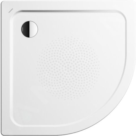 Kaldewei Ambiente - Receveur de douche quart de rond Arrondo 873-2, 1000x1000 mm, antidérapant, effet Perl, support en