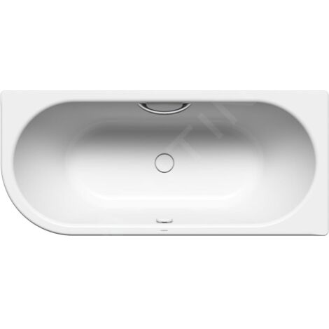 Kaldewei Avantgarde - Baignoire Centro Duo 1 gauche 129, 1700x750 mm, avec trous pour les poignées, Perl-Effect, blanc