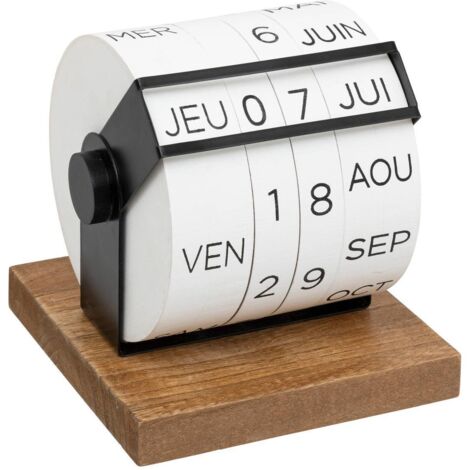 Kalender Be vintage H.15cm Holz - Atmosphera créateur d'intérieur