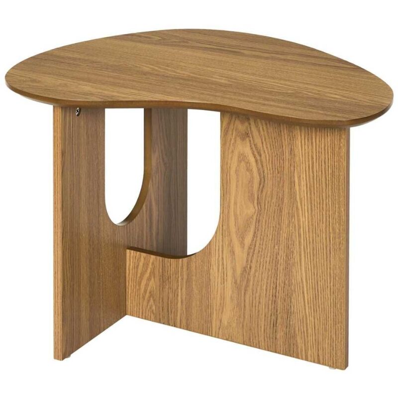Altobuy - kaliope - Table d'appoint forme organique et piètement graphique en mdf aspect chêne