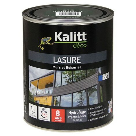 KALITT DECO - Kalitt Lasure 8 ans les modernes gris anthracite acrylique 1L