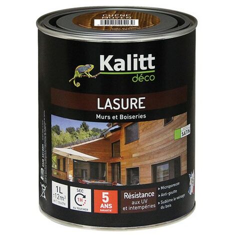 KALITT - Kalitt Lasure 5 ans les modernes chêne moyen acrylique satin 1L
