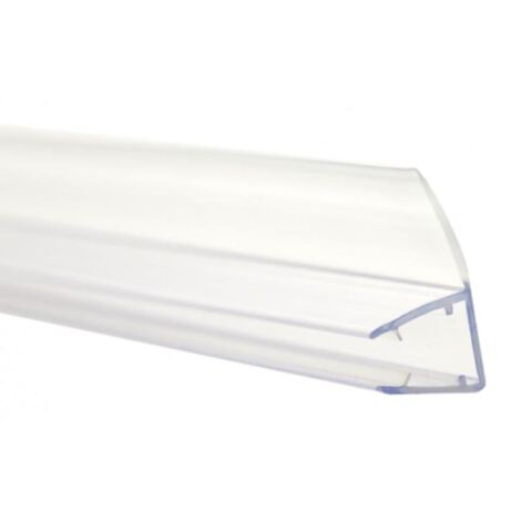 KALLSTRONG perfil mampara cristal 6mm tira 2mt tipo l , Perfil para mamparas B16001T Tira de 2 metros de longitud Para ancho de 6mm Transparente.