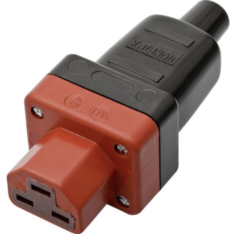 Kalthoff 444008 Connettore di alimentazione 444 Presa dritta Tot poli: 2 + PE 16 A Nero, Rosso 1 pz.