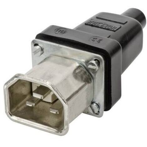 Kalthoff 444009 Connettore di alimentazione 444 Spina dritta Tot poli: 2 + PE 16 A Nero 1 pz.