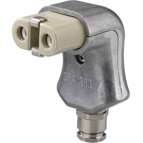 Kalthoff 840014 Connettore di alimentazione 344 Presa angolata Tot poli: 2 + PE 16 A Alluminio 1 pz.