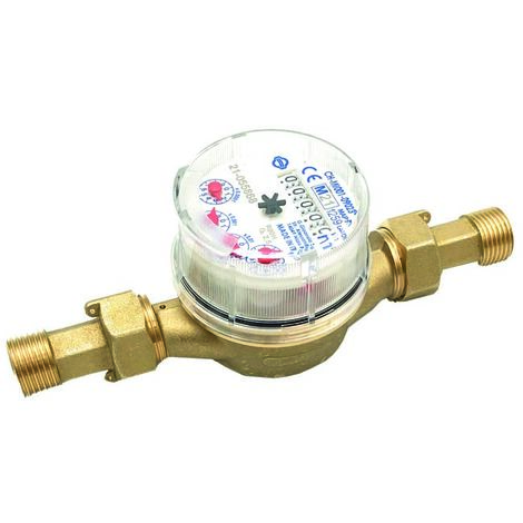 Kaltwasserzähler mit trockener Skala 1/2"