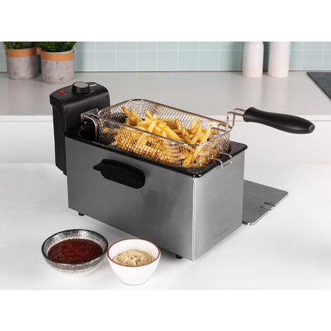 Fritteuse 2000 W 3 L Edelstahl Silbern Tristar - Silber
