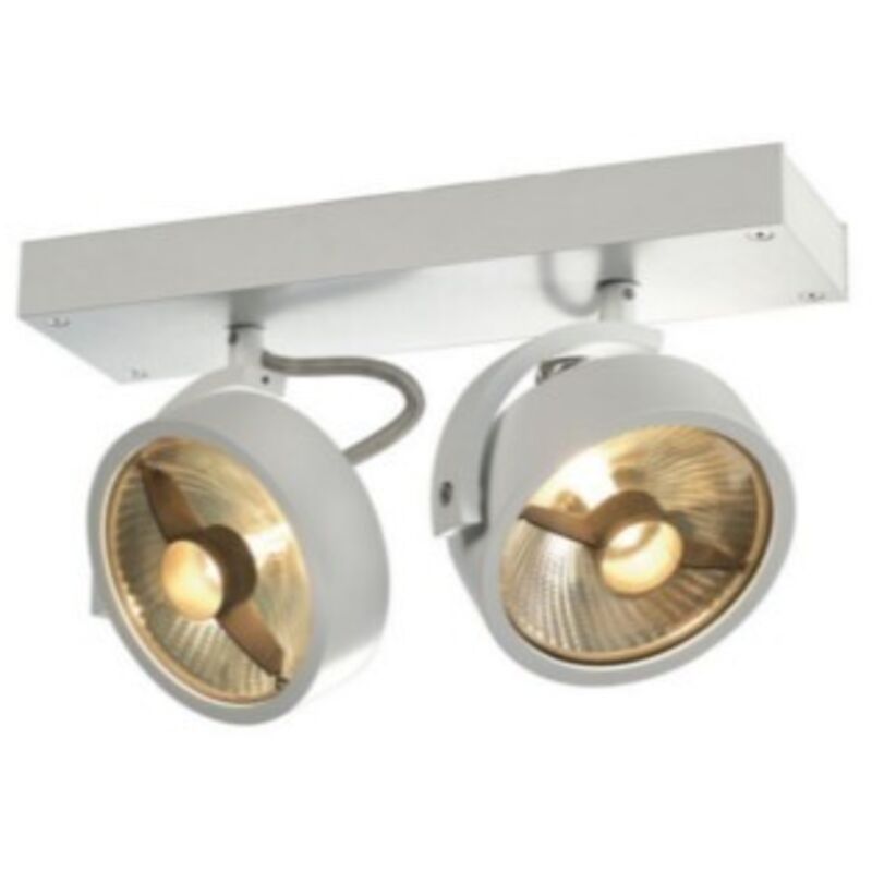 Kalu, 2 spots, qpar111 plafonnier, blanc mat. es111, max. 2x75w