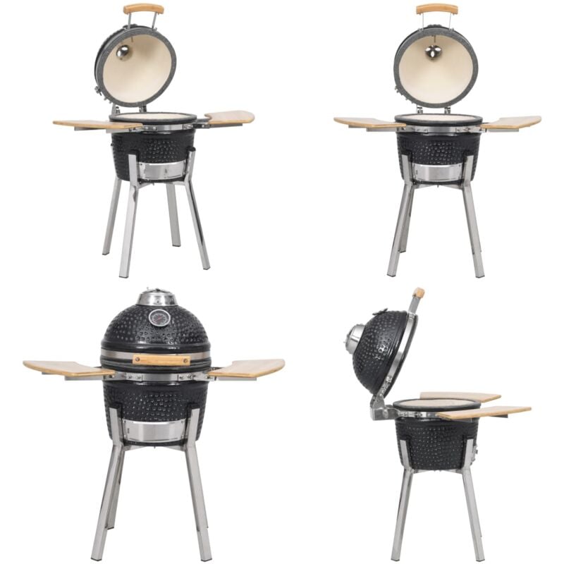 Vidaxl - Kamado Barbecue à fumoir Céramique 81 cm - barbecue fumoir barbecues fumoir - barbecue - Home & Living - Noir
